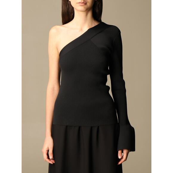 THEORY Stretch ribbed Theory One-Shoulder Sweater Size Petite NWOT - Picture 1 of 14